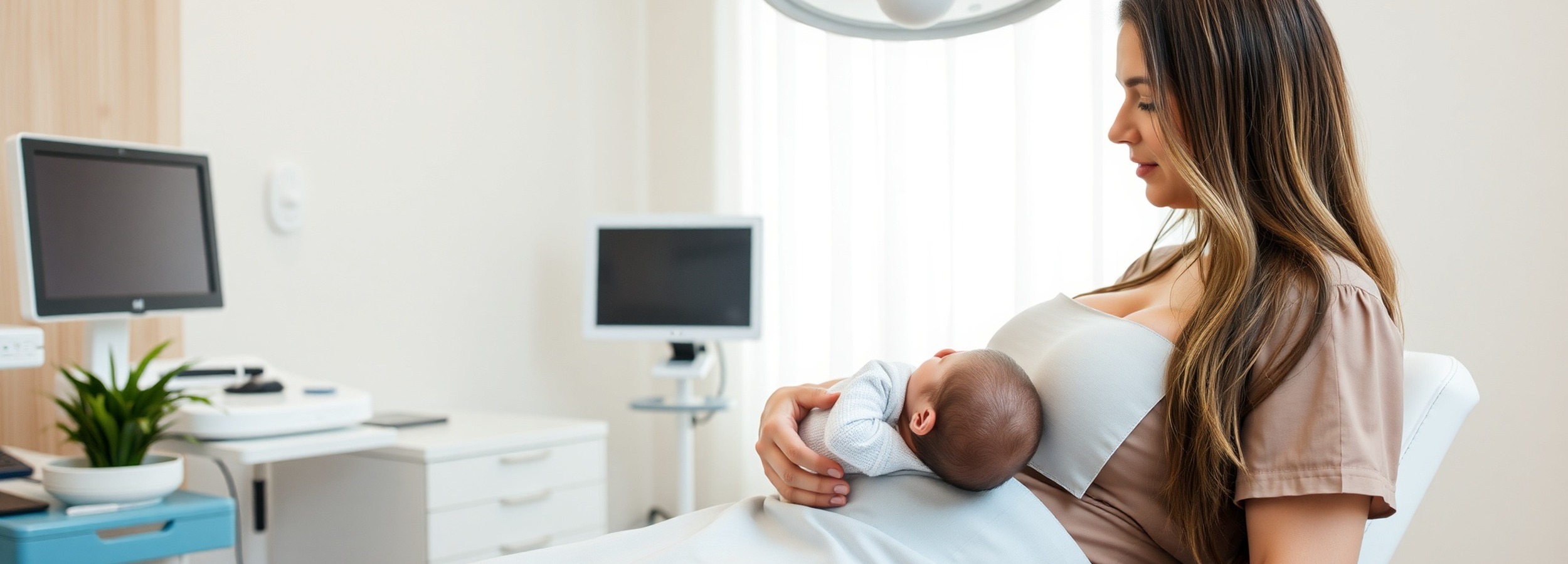 Mujer consultando información médica sobre lactancia tras cirugía mamaria, aumento de senos, mastopexia y reducción mamaria en Mallorca Medical Group.