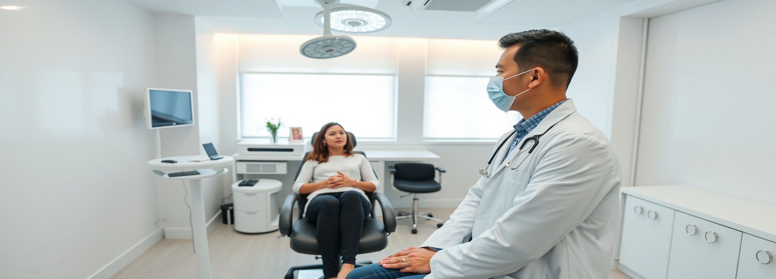  Profesional médico en consulta de medicina estética Mallorca, entorno clínico premium
