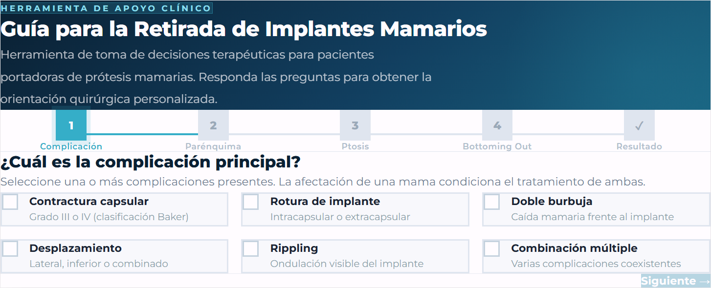 Guía clínica orientativa para recambio de prótesis mamarias en Mallorca