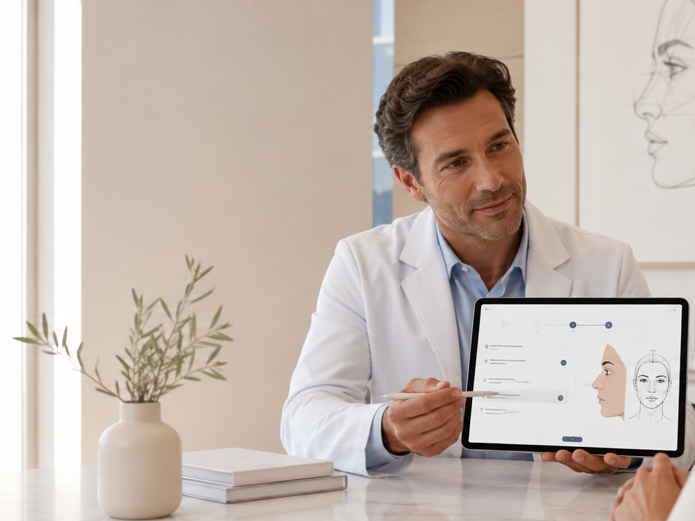 Nuevo evaluador de candidatura a rinoplastia en Mallorca Medical Group 3 Evaluador de candidatura a rinoplastia en consulta médica de Mallorca Medical Group