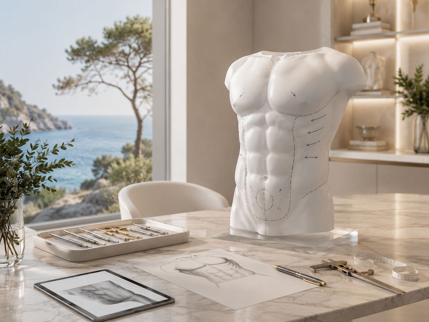 Liposucción hombre Mallorca · HD Lipo VASER definición abdominal · Dr. García Ceballos