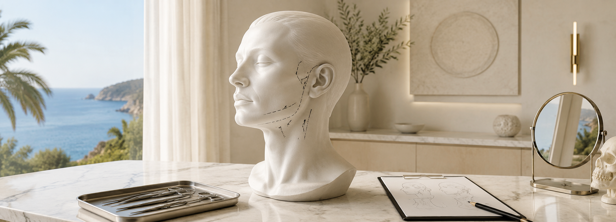 Mini Facelift in Mallorca: A Comprehensive and Informative Guide 2 Consulta de rejuvenecimiento facial y lifting facial mini en entorno clínico premium en Mallorca