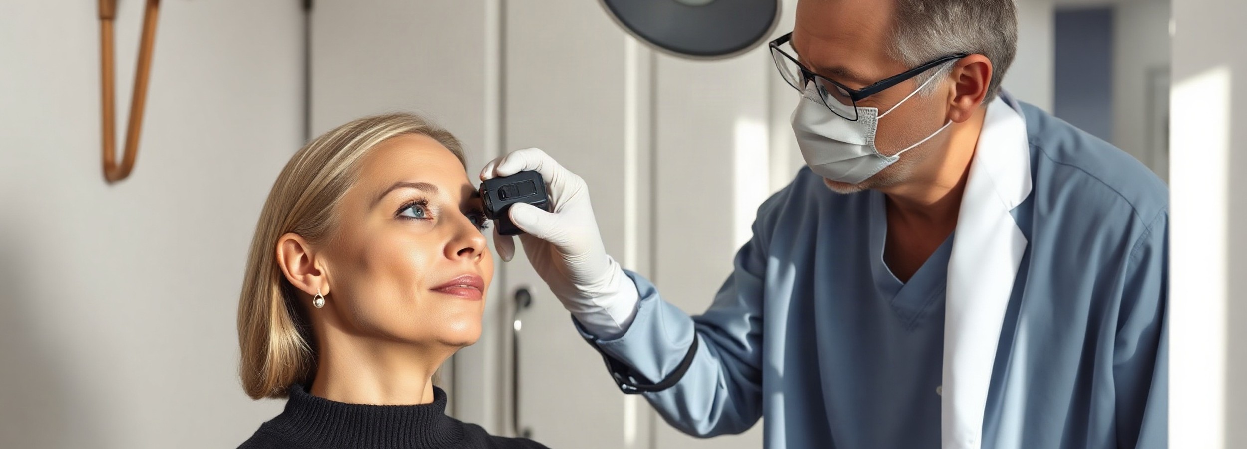 Blefaroplastia secundaria en Mallorca: guía completa e informativa 8 Consulta clínica de valoración periocular para blefaroplastia secundaria en Mallorca